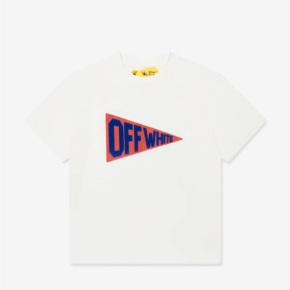 Off White Little Boy's  Flags Logo T-Shirt